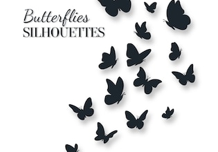 Butterfly silhouettes