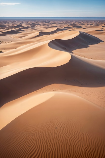 Minimalist landscape from above