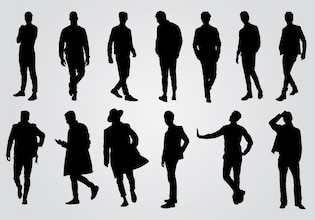 Man silhouettes