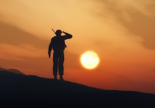 Soldier silhouettes