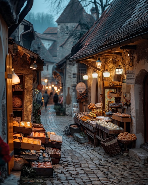 Street market at night